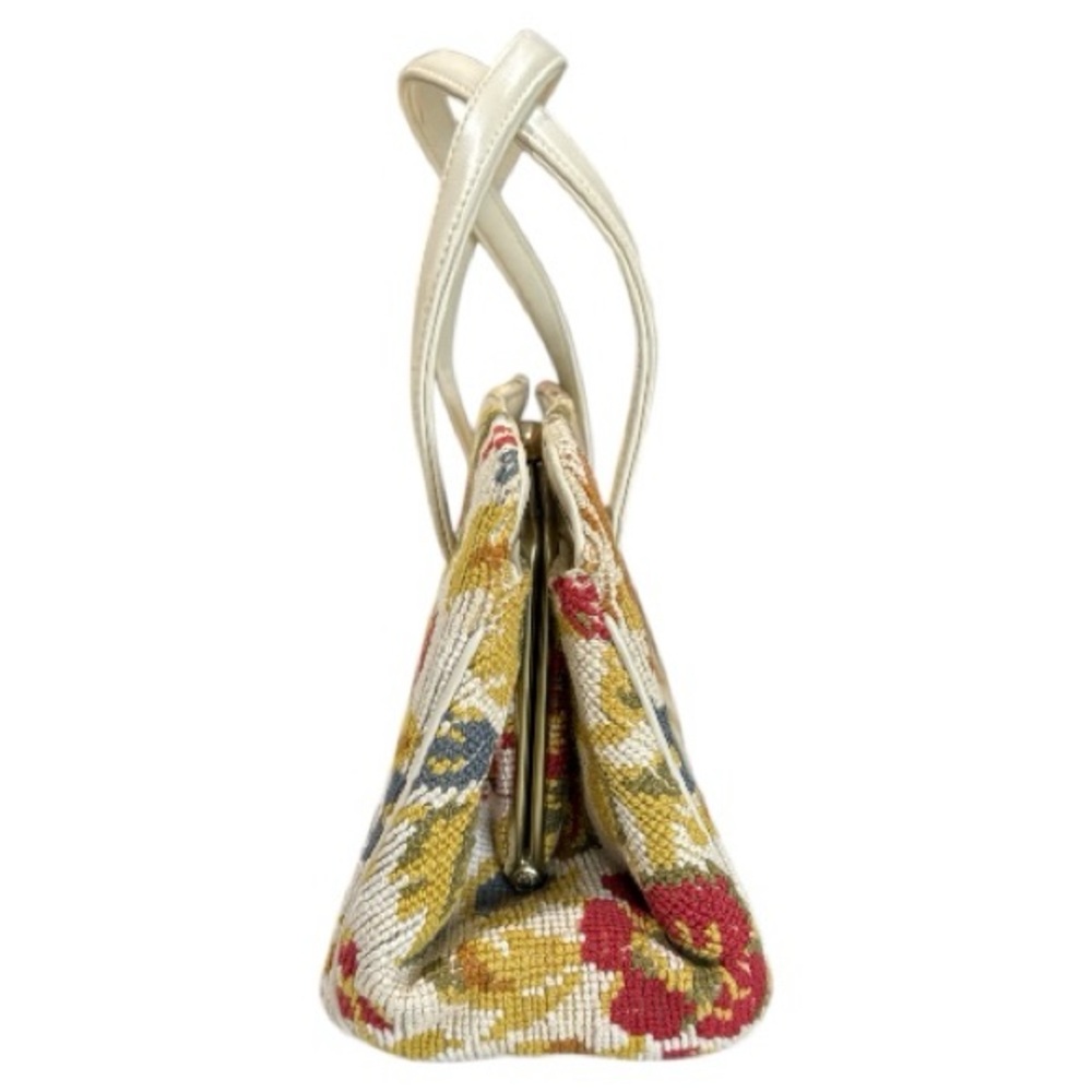 Vintage 60's Fashions by Margolin Carpet Tapestry Handbag Floral Multi-Colored - Picture 5 of 12